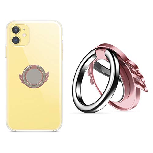 Amazon | スマホ リング 薄型 天使の羽 ホールドリング スタンド機能